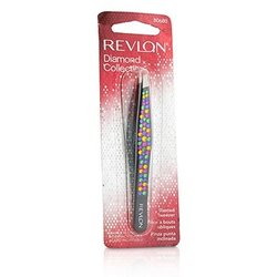 Revlon Slanted Tweezer (Diamond Collection) - Black (Multi Color Rhinestones)