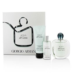 Giorgio Armani Acqua Di Gioia Coffret: Eau De Parfum Spray 50ml/1.7oz + Eau De Parfum Spray 15ml/0.5oz + Body Lotion 75ml/2.5oz 3pcs