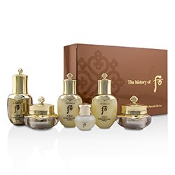 Whoo (The History Of Whoo) Cheongidan Radiant Special Gift Set: Balancer + Emulsion + Cream + Eye Cream + Essence + Ginseng Facial Oil 6pcs