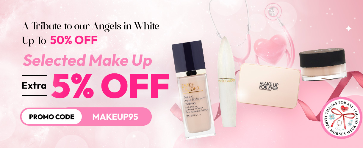 Embrace your inner strength and outer beauty this National Nurse Week with an extra 5% off for selected makeup products with code "MAKEUP95" at Strawberrynet!