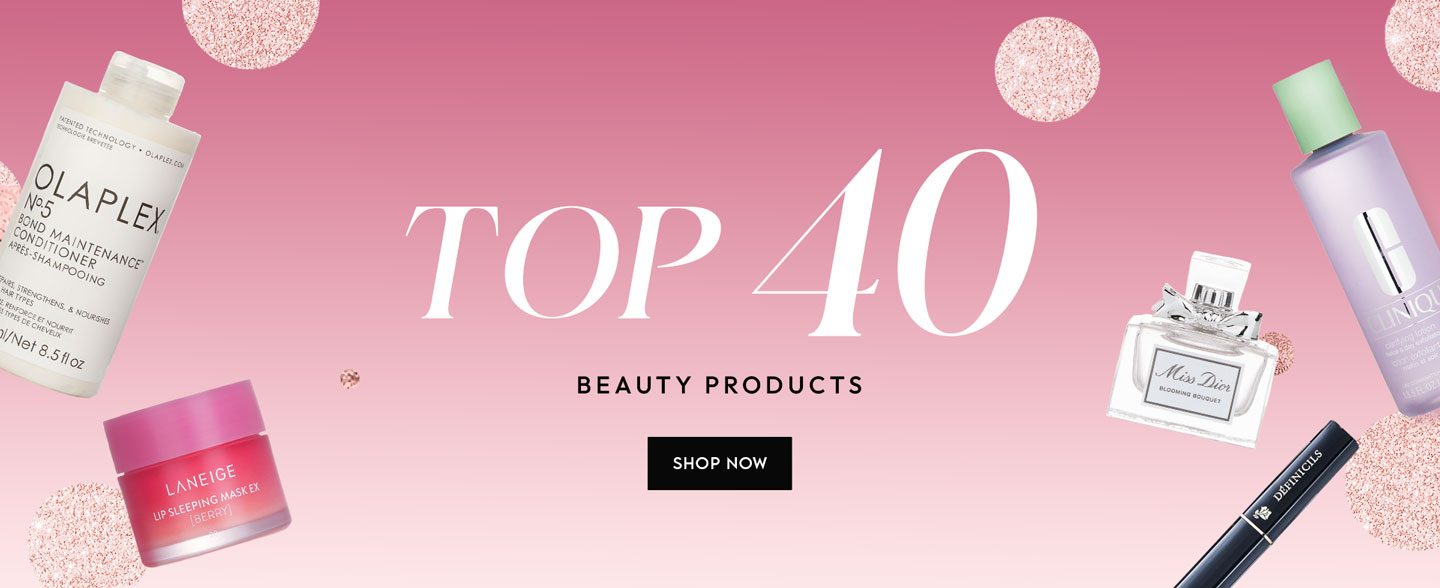 Discover the most popular Top 40 beauty & skincare products now! 探索最受歡迎的Top 40 美妝護膚品，好評如潮，不容錯過!