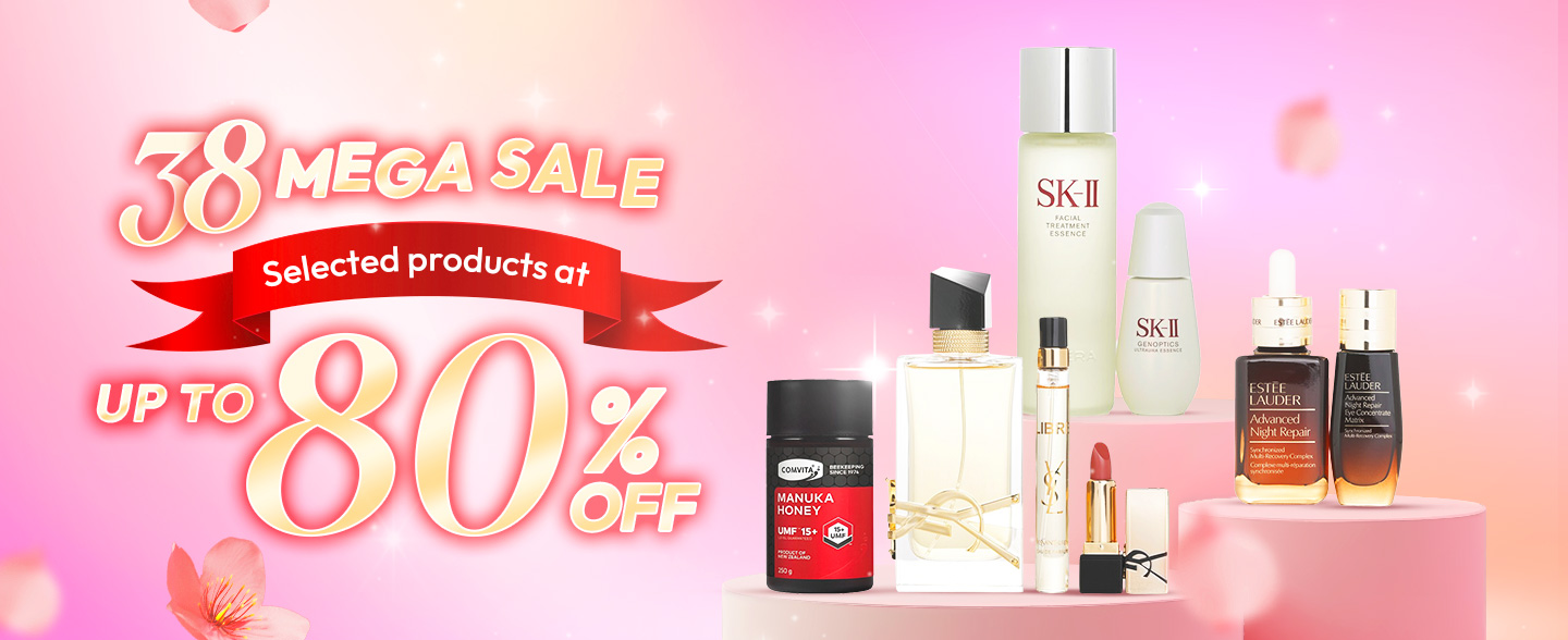 This Women’s Day, enjoy our 3.8 MEGA SALE with selected products at up to 80% off! With a delightful range of beauty bundle sets & health products, you will glow like a superstar! Grab yours and treat yourself like the amazing YOU! 