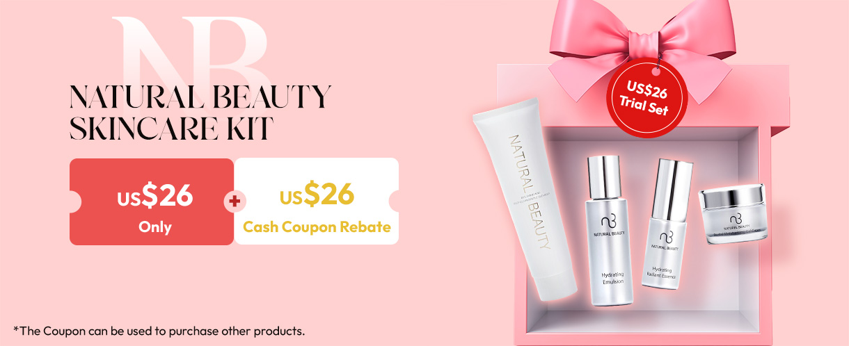 Experience the power of Natural Beauty with the 4-in-1 trial set at a special trial price & it can be fully rebated as the cash coupon for shopping entire products at Strawberrynet!