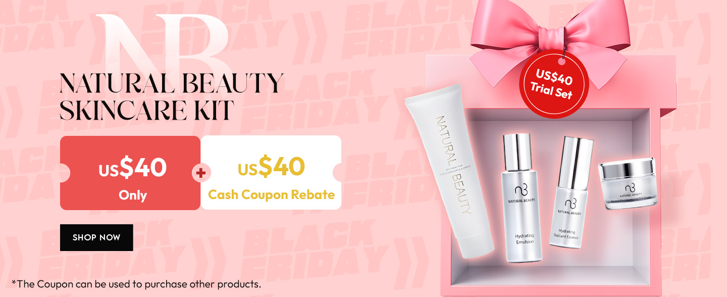 Experience the power of Natural Beauty with the 4-in-1 trial set at a special trial price & it can be fully rebated as the cash coupon for shopping entire products at Strawberrynet!