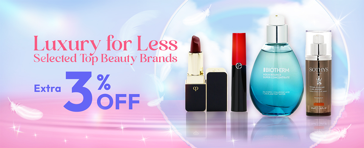 Enjoy extra 3% Off with Promo Code "BEAUTY3" to indulge in top-tier beauty essentials from iconic brands like La Mer, Biotherm, Giorgio Armani and Cle de Peau Beauté at Strawberrynet. Shop Now!