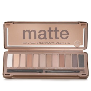 BYS Eyeshadow Palette (12x Eyeshadow, 2x Applicator) - Matte 12g/0.42oz