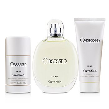 Calvin Klein Obsessed Coffret: Eau De Toilette Spray 125ml/4oz + Hair And Body Wash 100ml/3.4oz + Deodorant Stick 75ml/2.6oz 3pcs