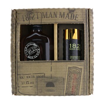 18.21 Man Made Man Made Wash & Deodorant Set - #Sweet Tobacoo: 1x Shampoo, Conditioner & Body Wash 530ml + 1x Deodorant Stick 75g 2pcs