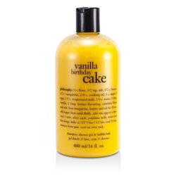 Philosophy Vanilli Ad Günü Tortu - Mükafat Qazanmış Ultra Zəngin Şampun, S/G və Köpük Vannası 480ml/16oz