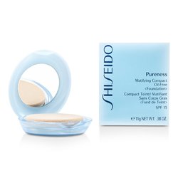 Shiseido Pureness Matifying Compact livre de óleo Base SPF15 ( Estojo + Refil ) - # 10 SuaveMarfim 11g/0.38oz