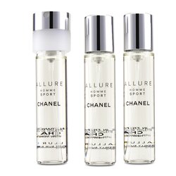 Chanel Allure Homme Sport Eau De Toilette Spray de Viaje Repuestos (3 Repuestos) 3x20ml/0.7oz