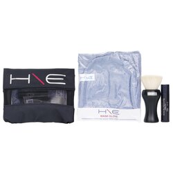 Jane Iredale H\E Minerals Kit: Lip Balm SPF 15 + Facial Brush + Wash Glove + Bag 3pcs+1bag