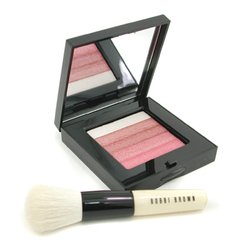 Bobbi Brown مجموعة روز الملمعة: عبوة قرميدية وردية ملمعة + فرشاة المزج الصغيرة للوجه (كمية محدودة) 2pcs
