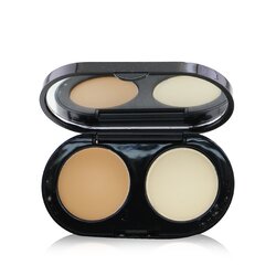 Bobbi Brown مجموعة خافي العيوب الكريمي الجديدة - خافي عيوب كريمي بيج دافئ + بودرة خفيفة شفافة صفراء 3.1g/0.11oz