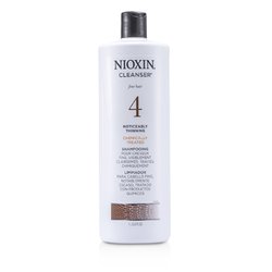 Nioxin Szampon do włosów cienkich poddawanych zabiegom chemicznym i przerzedzających się System 4 Cleanser For Fine Hair, Chemically Treated, Noticeably Thinning Hair 1000ml/33.8oz