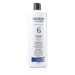 Nioxin System 6 Cleanser For Medium to Coarse Hair, Chemically Treated, Noticeably Thinning Hair 1000ml/33.8oz
