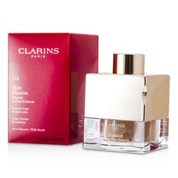 Clarins Skin Illusion Mineral & Plant Extracts Loose Powder Foundation (With Brush) - # 114 Cappuccino 13g/0.4oz