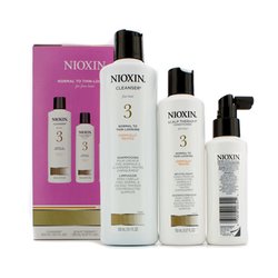 Nioxin System 3 مجموعة الشعر المعالج كيميائياً والعادي إلى الرقيق 3pcs