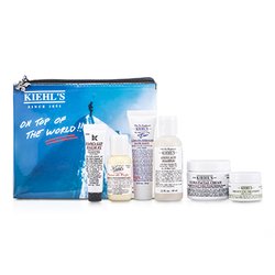 Kiehl's On Top Of The World Set: Shampoo + Cream + Nourishing Cream + Hand Salve + Lip Balm + Eye Treatment + Bag 6pcs+1bag