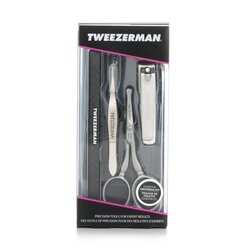 Tweezerman Essential Grooming Kit: FingerPenggunting Kuku + Gunting Bulu Muka +Pembersih Kuku + Splinter Removal 4pcs