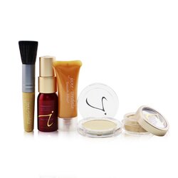 Jane Iredale Starter Kit (6 Pieces): 1xPrimer & Brighter, 1xLoose Mineral Powder, 1xMineral Foundation, ... - # Medium Light 6pcs