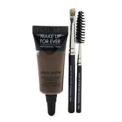 מייק אפ פור אבר Aqua Brow Kit - #30 Dark Brown – ערכת אקווה לגבות 7ml/0.23oz