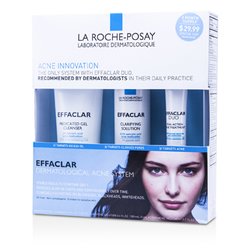 La Roche Posay Effaclar Система против Угревой Сыпи: Очищающий Гель 100мл + Очищающее Средство 100мл + Средство против Угревой Сыпи 20мл 3pcs