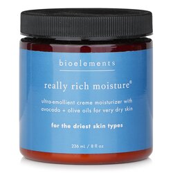 Bioelements Really Rich Moisture (Tamanho Profissional, Para Pele Muito Seca) 236ml/8oz