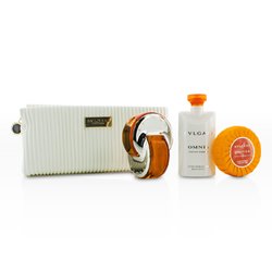 Bvlgari Omnia Indian Garnet Coffret: Eau De Toilette Spray 65ml/2.2oz + Body Lotion 75ml/2.5oz + Soap 75g/2.5oz + Pouch 3pcs+pouch