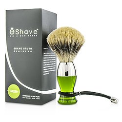 EShave Short Brushes Nickel Pastic Handle - # Green 1pc