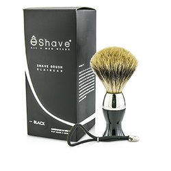 EShave Short Brushes Nickel Pastic Handle - # Black 1pc