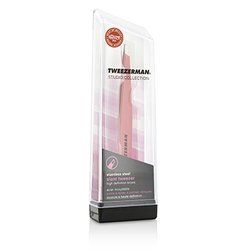 Tweezerman Mini Pinzas Inclinadas - Color de Moda Geranium (Colección Estudio) -