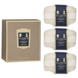 Floris Lily Of The Valley Luxury Soap - Sabun Mandi 3x100g/3.5oz