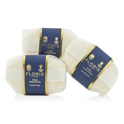 פלוריש Rose Geranium Luxury Soap 3x100g/3.5oz