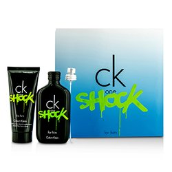 卡文克萊 CK CK One Shock For Him 男性組合: 淡香水 100ml/3.4oz + 鬚後膏100ml/3.4oz 2件