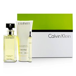 Calvin Klein Eternity szett: Eau De Parfüm spray 100ml/3.4oz + testápoló lotion 200ml/6.7oz + Eau De Parfüm 10ml/0.33oz 3pcs