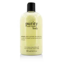 Philosophy Purity Made Simple For Body Gel 3 en 1 de Ducha, Baño y Afeitar 480ml/16oz