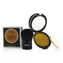 Menaji HDPV Set Bronceado Sin Sol Anti Brillo: HDPV Polvo Anti Brillo - T (Bronceado) 10g + 1 Brocha Kabuki De Lujo 2pcs