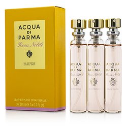 Acqua Di Parma Woda perfumowana z wymiennym wkładem Rosa Nobile Leather Purse Spray Refills Eau De Parfum 3x20ml/0.7oz