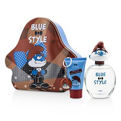 The Smurfs مجموعة Papa: ماء تواليت سبراي 100مل/3.4 أوقية + جل الدش 75مل/2.5 أوقية + سلسلة مفاتيح 3pcs