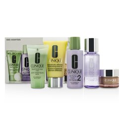 Clinique Daily Essentials Set (Para Piel Mixta): All About Eyes 15ml + Jabón Líquido 30ml + Demaquillante 50ml + Loción Clarificante 2 60ml + DDML+ 50ml 5pcs
