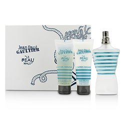 Jean Paul Gaultier مجموعة Le Beau Male: ماء تواليت سبراي 125مل/4.2 أوقية + جل دش شامل 75مل/2.5 أوقية + بلسم بعد الحلاقة 30مل/1 أوقية (علبة بيضاء) 3pcs