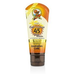 Australian Gold Sheer Coverage Faces Sunscreen SPF 45 With Instant Bronzer 88ml/3oz
