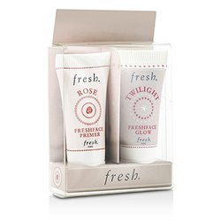 Fresh Prime & Glow Set: 1x Mini Rose Freshface Primer, 1x Mini Twilight Freshface Glow 2x5ml/0.17oz