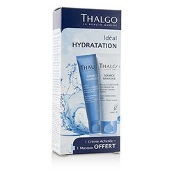 Thalgo Ideal Hydration Kit: Hydra-Marine 24H Cream 50ml + Ultra Hydra-Marine Mask 50ml 2pcs