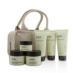 Ahava Hydrating Beauty Case Set: Cleansing Gel 100ml+Mud Mask 100ml+Cream Mask 100ml+Day 50ml+Night 50ml+Eye Cream 15ml+Bag 6pcs+1bag