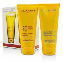 Clarins Summer Essentials Set: Sun Care Cream SPF 20 200ml/7oz + After Sun Moisturizer 200ml/7oz 2pcs