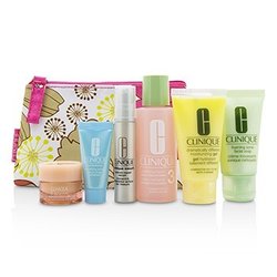 Clinique Zestaw podróżny Travel Set: Facial Soap 30ml+Lotion 3 60ml+DDMG 30ml+Smart Serum 10ml+Turnaround Serum 7ml+All About Eyes 7ml+Bag 6pcs+1bag