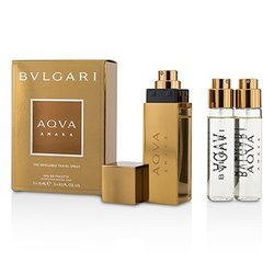 ブルガリ Aqva Amara The Refillable Eau De Toilette Travel Spray 3x15ml/0.5oz