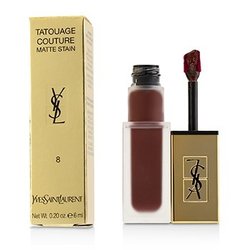 Yves Saint Laurent صبغ شفاه غير لامع Tatouage Couture - # 8 Black Red Code 6ml/0.2oz